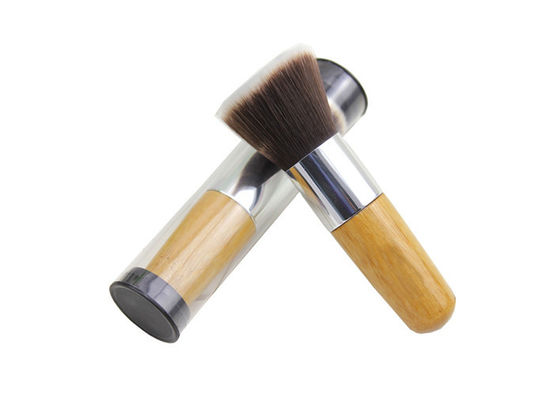 Escova pequena para a cara, escova lisa da composição do amortecedor do amortecedor do punho de bambu de Kabuki