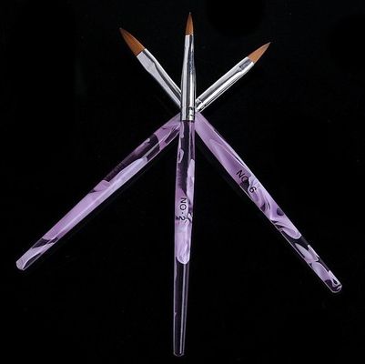 3pcs/pack UV Gel Acrylic Nail Art Brush Sea Wave Handle Paint 2#4#6#