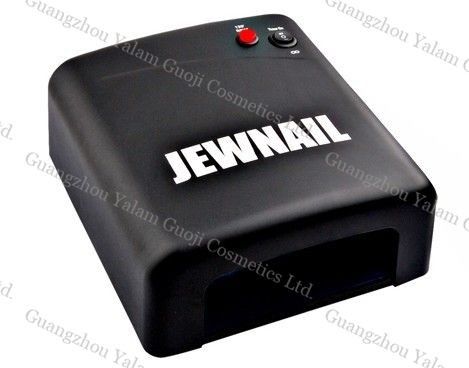 Black Harmless 36 Watt UV Nail Heat Lamp Light With 2.4mm, 4 * 9W Bulbs