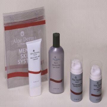 Men's Skin Care, Made of Organic Aloe Vera, for Facial Cleanser, Shaving Cream, Lotion, Skin Toner